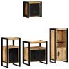 vidaXL Badrumsm&ouml;belset 4 st Brun och svart 55 x 35 x 60 cm
