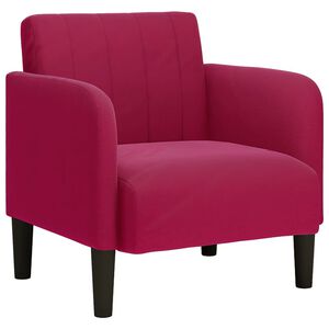 vidaXL Soffstol med armst&ouml;d vinr&ouml;d 54 cm sammet