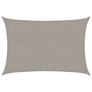 vidaXL Solsegel 160 g/m&sup2; rektangul&auml;r ljusgr&aring; 2x2,5 m HDPE