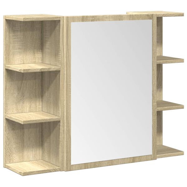 vidaXL Badrumsmöbler set 3 delar sonoma-ek konstruerat trä