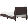 vidaXL Bed with Mattress Dark Brown 90x200 cm Fabric