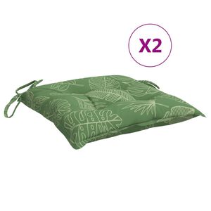 vidaXL Stolsdynor 2 st bladm&ouml;nster 40x40x7 cm tyg