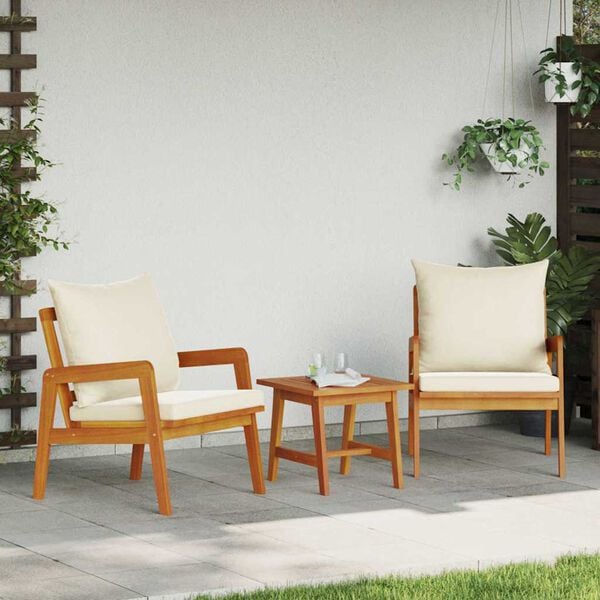 vidaXL Bistroset 3 pcs Brun 59.5 x 65 x 72 cm Massivt Akaciatr&auml;