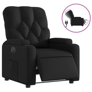 vidaXL Elektrisk reclinerf&aring;t&ouml;lj svart konstl&auml;der