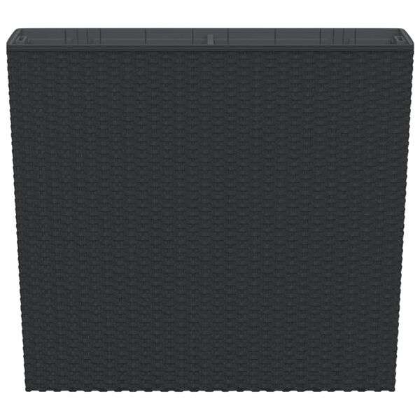 vidaXL Blomkruka med avtagbar insida antracit 12/44 L PP-rotting