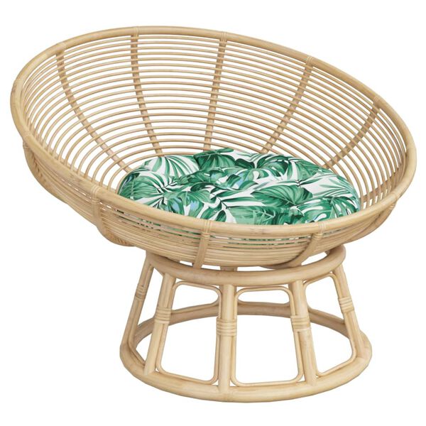 vidaXL Rund dyna bladm&ouml;nster &Oslash; 60x11 cm oxfordtyg