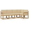 vidaXL Utomhussoffset 5 st Vit och Beige