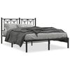 vidaXL S&auml;ngram med huvudgavel metall svart 140x190 cm