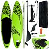 vidaXL SUP-br&auml;da uppbl&aring;sbar 305x76x15 cm gr&ouml;n