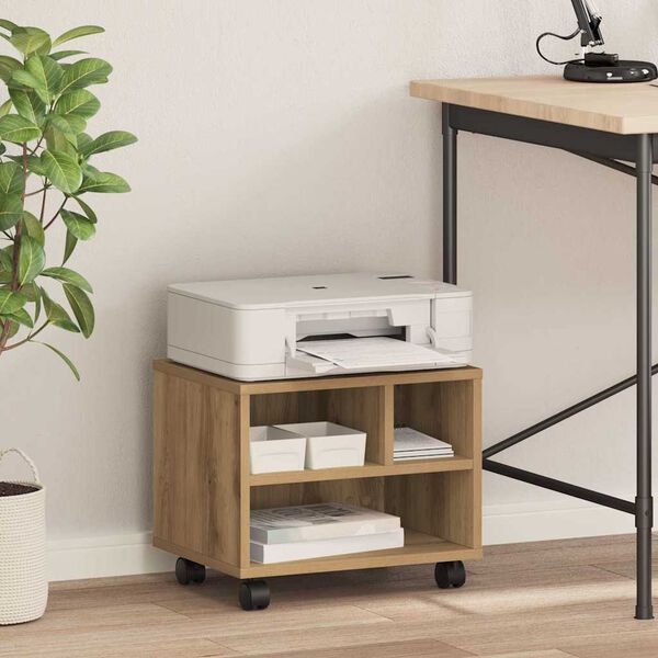 vidaXL Skrivarst&auml;ll Artisan Ek 41 x 32 x 34,5 cm Konstruerat tr&auml;