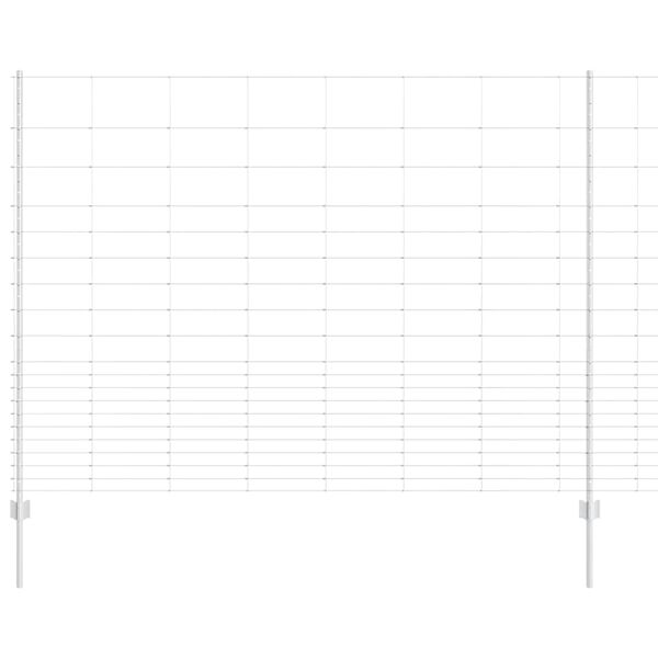 vidaXL St&auml;ngsel med stolpe Silver 1,6 x 25 m St&aring;l