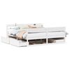 vidaXL S&auml;ngram utan madrass vit 200x200 cm massiv furu