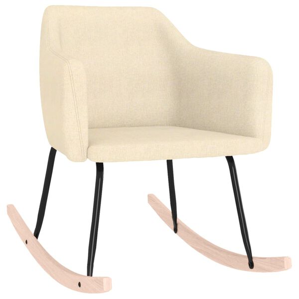 vidaXL Gungstol gr&auml;ddvit tyg