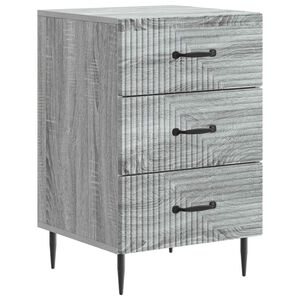 vidaXL Nattduksbord Gr&aring; sonoma-ek 43 x 41 x 66,5 cm Konstruerat tr&auml;