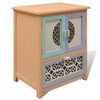 vidaXL Sidokabinett Flerf&auml;rgsdesign 46 x 34 x 55,5 cm Paulownia tr&auml;
