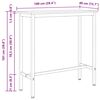 vidaXL bord Naturf&auml;rg 100 x 40 x 101 cm Konstruerat tr&auml; och st&aring;l