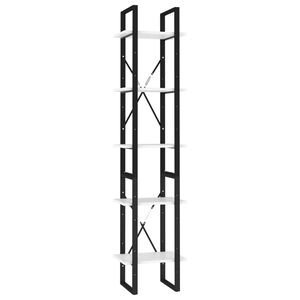 vidaXL Bokhylla 5 hyllplan vit 40x30x175 cm konstruerat tr&auml;