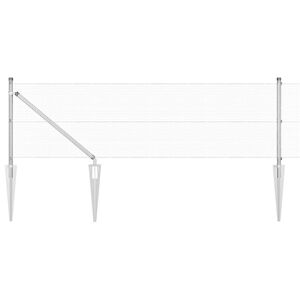 vidaXL St&auml;ngselstolpe Silver 50 x 0,5 m (12 x 12 mm n&auml;t) St&aring;l