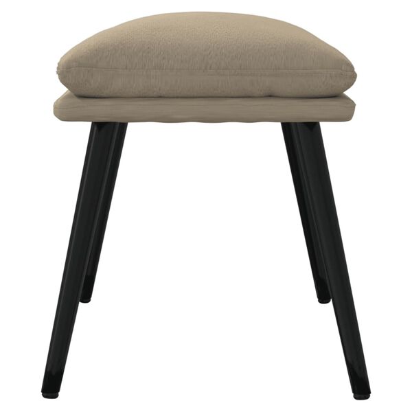 vidaXL Fotpall ljusgr&aring; 45x30x35 cm mikrofibertyg