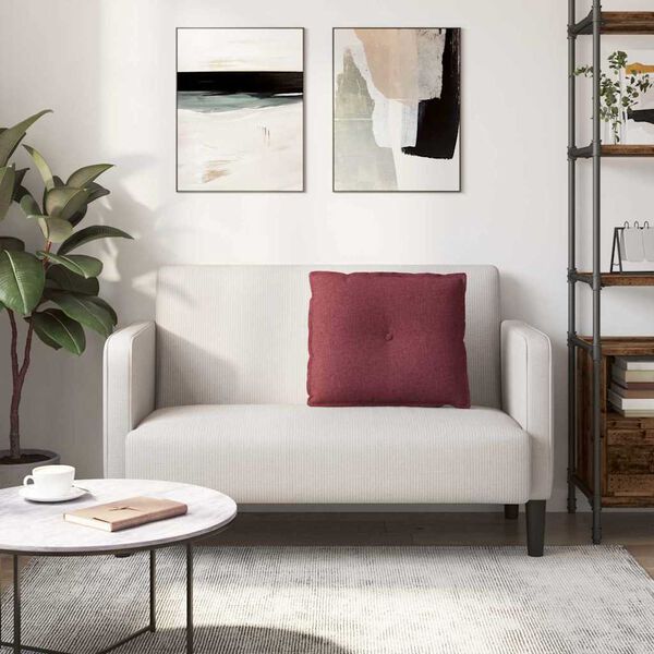 vidaXL Ryggkudde Vinr&ouml;d 60 x 19 x 50 cm tyg