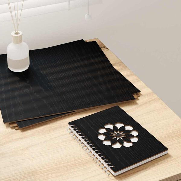 vidaXL Dekorpaneler 50 pcs Svart Ek 30 x 30 x 0.27 cm Konstruerat tr&auml;