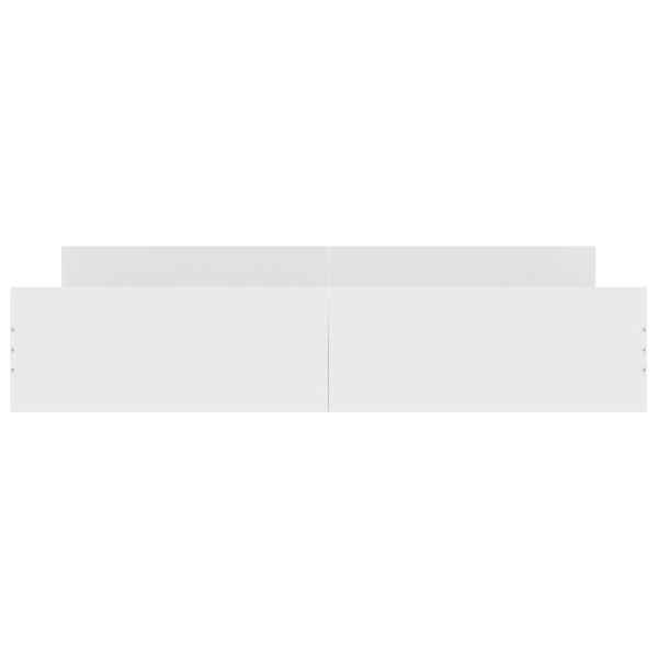 vidaXL Sängram med huvudgavel och fotgavel vit 200x200 cm