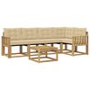 vidaXL Utomhussoffset 6 st Vit och Beige