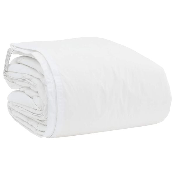 vidaXL T&auml;ckeset med kudde 3 pcs Vit Dunfj&auml;der