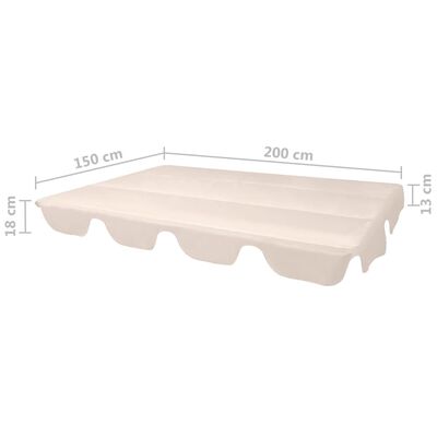 vidaXL Reservtak för hammock beige 226x186 cm