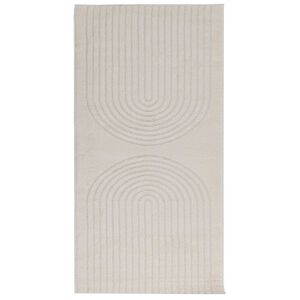 vidaXL Omr&aring;desmattor Rektangul&auml;r HUARTE Kr&auml;m 150 x 80 cm Polyester