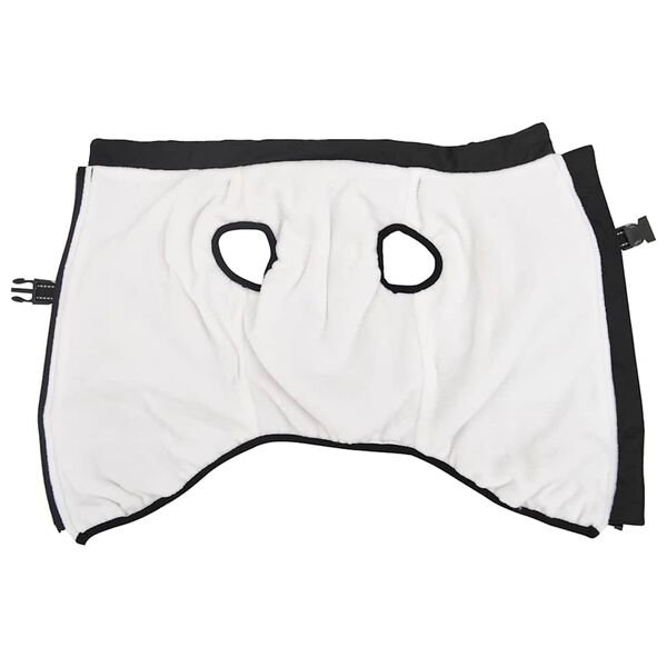 vidaXL Hundt&auml;cke med sele vattent&auml;t reflex svart L52