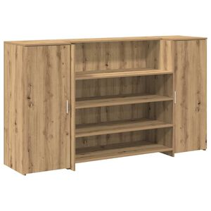vidaXL Receptionsdisk artisan ek 180x50x103,5 cm konstruerat tr&auml;