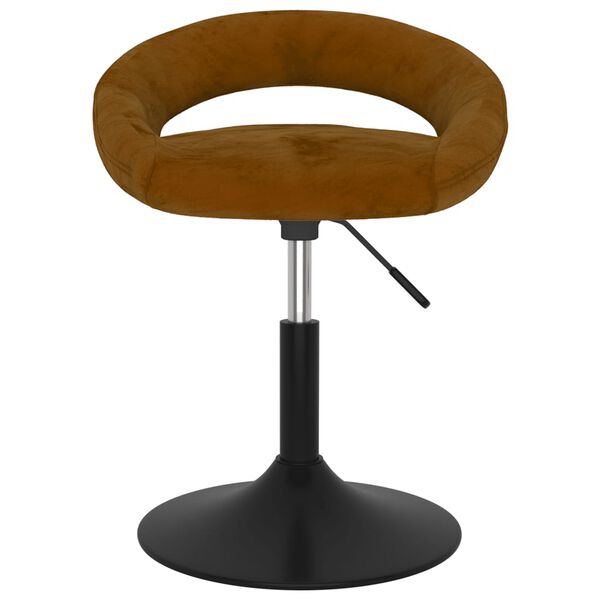 vidaXL Barstol brun sammet