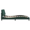 vidaXL Bed Frame with LED without Mattress Dark Green 140x200 cm Velvet