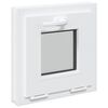 vidaXL K&auml;llarf&ouml;nster inre f&auml;rg vit RISOR 40 x 40 cm PVC och klart glas