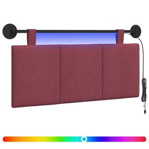 vidaXL H&auml;ngande s&auml;nggavel Med LED-lampa Vinr&ouml;d Tyg