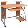 vidaXL Datorbord brun 110x52x88,5 cm konstruerat tr&auml;