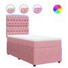 vidaXL Rams&auml;ng med madrass rosa 80x200 cm sammet