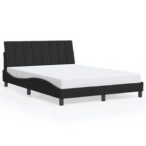 vidaXL Bed Frame without Mattress "Hanko" Black 120x200 cm Velvet