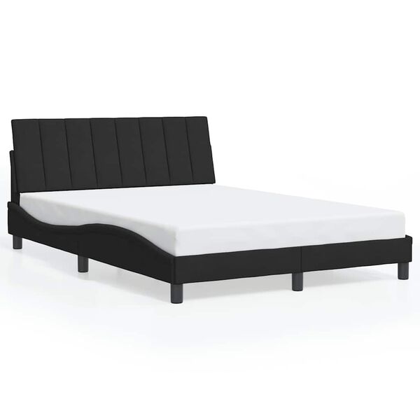 vidaXL Bed Frame without Mattress "Hanko" Black 120x200 cm Velvet