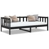 vidaXL Dagb&auml;dd svart massiv furu 90x200 cm