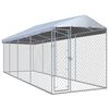 vidaXL Hundkennel för utomhusbruk med tak 760x190x225 cm