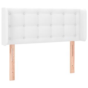 vidaXL S&auml;nggavel med kanter vit 83x16x78/88 cm konstl&auml;der