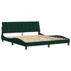 vidaXL Bed Frame without Mattress "Hanko" Dark Green 180x200 cm Velvet