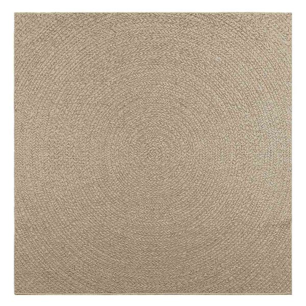 vidaXL Matta ZIZUR beige 200x200 cm jutelook inomhus och utomhus