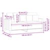 vidaXL 2-sitssoffa gr&auml;ddvit 140 cm tyg