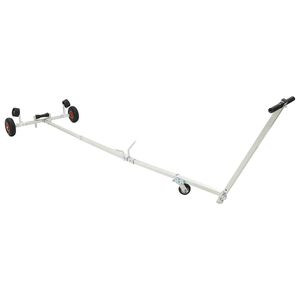vidaXL Justerbar b&aring;ttrailer med pneumatiska d&auml;ck 200 kg Load Silver