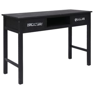 vidaXL Avlastningsbord svart 110x45x76 cm tr&auml;