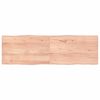 vidaXL Bordsskiva ljusbrun 160x50x(2-4) cm massivt tr&auml; levande kant