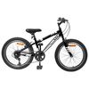 vidaXL Mountainbike 24 Tum 6-Speed f&ouml;r 8-12 &aring;r gamla Svart